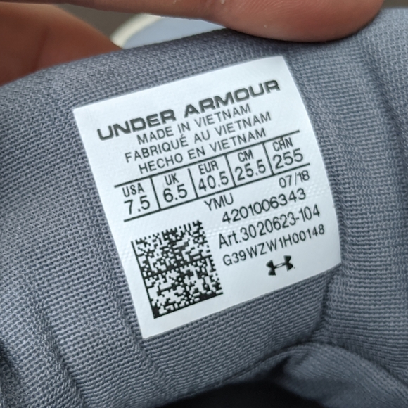 Gray Under Armour Basketball Shoes - Picture 6 of 6